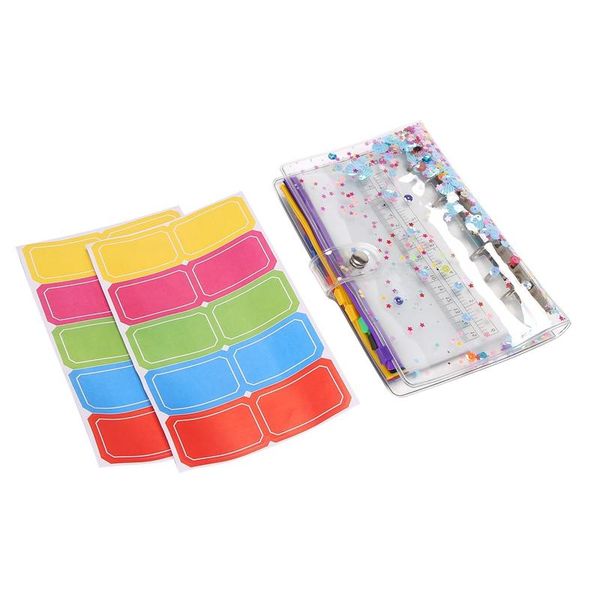 gift wrap a6 budget binder cover, waterproof pvc ring cash envelope wallet for planner organizer, pockets multicolor zipper
gift wrap a6 budget binder cover, waterproof pvc ring cash envelope wallet for planner organizer, pockets multicolor zipper