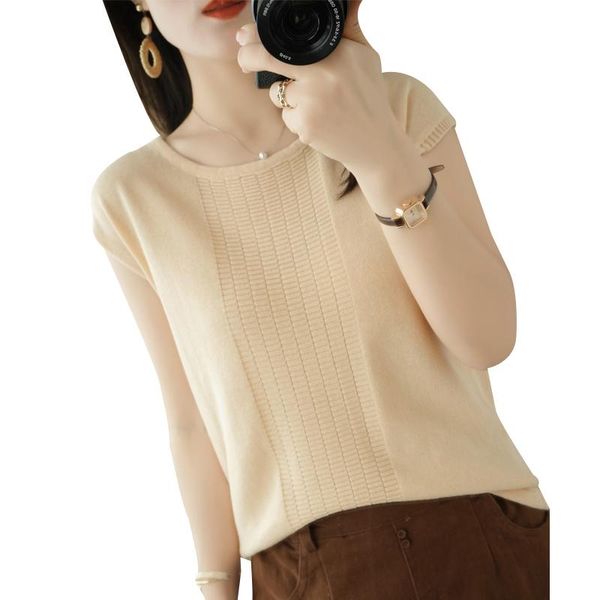 cotton knitted t-shirt women's o-neck loose short vest 2021 spring summer bottoming shirt tanks & camis, White
cotton knitted t-shirt women's o-neck loose short vest 2021 spring summer bottoming shirt tanks & camis, White