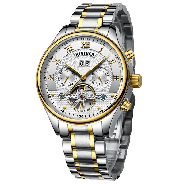 wristwatches kinyued luxury mechanical men watch brand waterproof auto date week months automatic watches business clocks, Slivery;brown
wristwatches kinyued luxury mechanical men watch brand waterproof auto date week months automatic watches business clocks, Slivery;brown