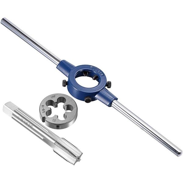 hand tools 5/8-18 unf tap and die set with 38mm round stock handle wrench, high speed steel machine thread
hand tools 5/8-18 unf tap and die set with 38mm round stock handle wrench, high speed steel machine thread
