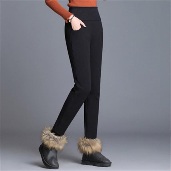 womens fleece leggings fashion trend plus size middle waist warm skinny pants designer winter female elastic waist casual slim trousers, Black;white
womens fleece leggings fashion trend plus size middle waist warm skinny pants designer winter female elastic waist casual slim trousers, Black;white