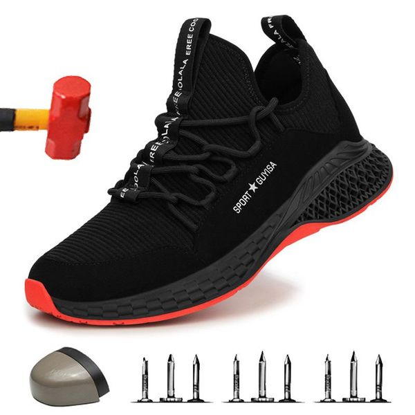 boots steel toe safety shoes industrial & construction puncture proof summer men women breathable mesh work protective footwear, Black
boots steel toe safety shoes industrial & construction puncture proof summer men women breathable mesh work protective footwear, Black