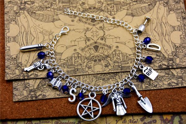 supernatural inspired bracelet deluxe fandom dean/ sam silver plated many styles for choosing link, chain, Black
supernatural inspired bracelet deluxe fandom dean/ sam silver plated many styles for choosing link, chain, Black