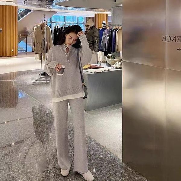 women's two piece pants 2 pieces sweater set tracksuit v-neck pullover + loose trousers knitted wide leg, White
women's two piece pants 2 pieces sweater set tracksuit v-neck pullover + loose trousers knitted wide leg, White