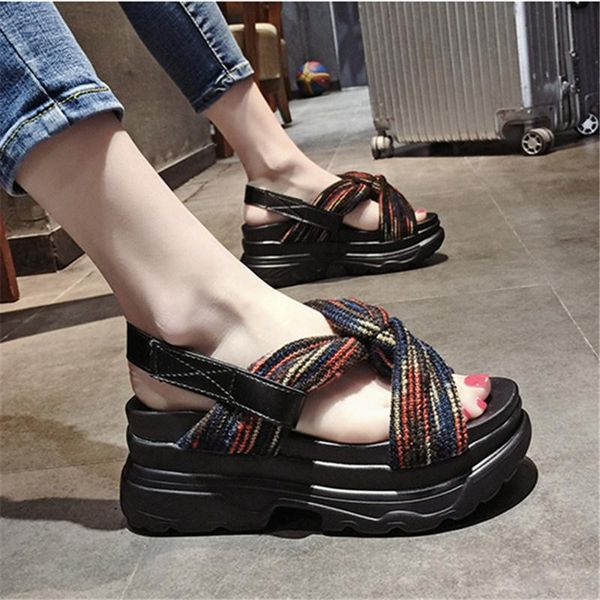 classics fashion breathable sports sandals open toe ankle strap summer women high casual thick platform beach shoes, Black
classics fashion breathable sports sandals open toe ankle strap summer women high casual thick platform beach shoes, Black