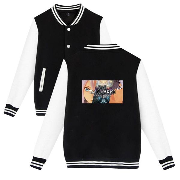 women's jackets tales of arise game, baseball jacket, male/female streetwear, casual long-sleeved v-neck jacket, Black;brown
women's jackets tales of arise game, baseball jacket, male/female streetwear, casual long-sleeved v-neck jacket, Black;brown
