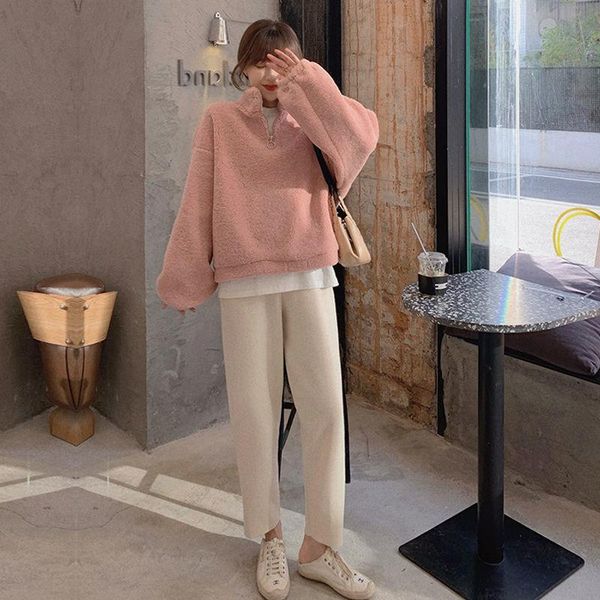 women's pants & capris women 2021 autumn winter knit straight female high waist loose trousers ladies solid color casual sweater u533, Black;white
women's pants & capris women 2021 autumn winter knit straight female high waist loose trousers ladies solid color casual sweater u533, Black;white