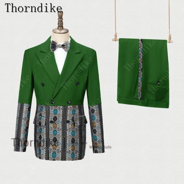 thorndike est design green jacquard fabric stitching men suit slim fit 2 pcs groom tuxedo custom prom blazer terno masculino men's suit, White;black
thorndike est design green jacquard fabric stitching men suit slim fit 2 pcs groom tuxedo custom prom blazer terno masculino men's suit, White;black