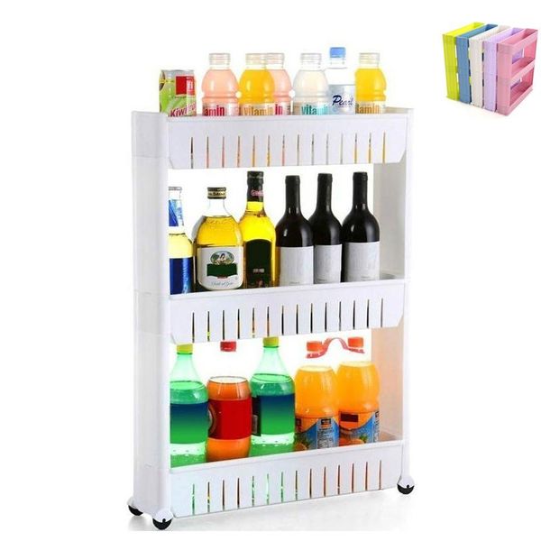 hooks & rails narrow storage shelf removable floor-standing 2/3/4 layer gap shelves kitchen bathroom refrigerator rack furniture
hooks & rails narrow storage shelf removable floor-standing 2/3/4 layer gap shelves kitchen bathroom refrigerator rack furniture