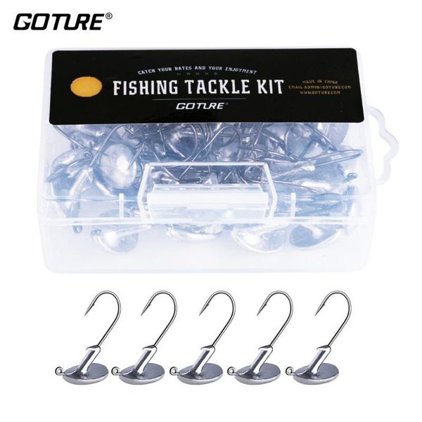 goture tumbler lead jig head fishing hook 3.5g 5g 7g 10g 14g carbon steel fishinghook with strong lure box for soft hooks
goture tumbler lead jig head fishing hook 3.5g 5g 7g 10g 14g carbon steel fishinghook with strong lure box for soft hooks