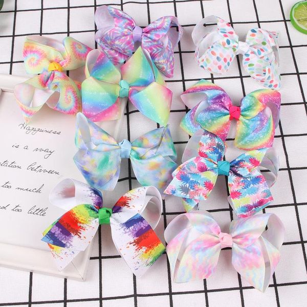tie dye hair bows with clips 4.5inch bow for girls party hairpins children accessories, Slivery;white
tie dye hair bows with clips 4.5inch bow for girls party hairpins children accessories, Slivery;white