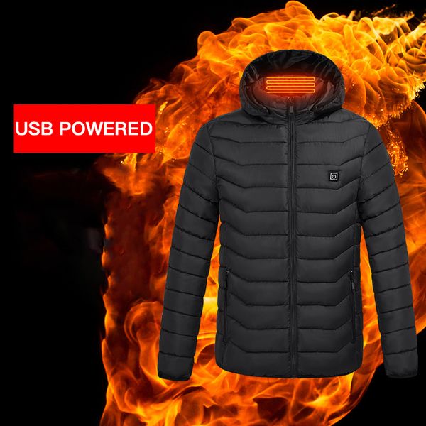 winter hooded heating jacket usb intelligent warm hoodeds cotton jackets, Black;brown
winter hooded heating jacket usb intelligent warm hoodeds cotton jackets, Black;brown