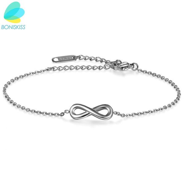 anklets boniskiss girl casual/sporty rose gold/silver color stainless steel women ankle infinity bracelet jewelry, Red;blue 
anklets boniskiss girl casual/sporty rose gold/silver color stainless steel women ankle infinity bracelet jewelry, Red;blue