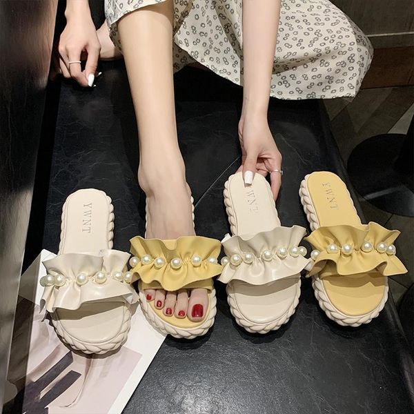 slippers female shoes casual slides string bead platform med 2021 luxury soft flat summer rome floral leisure pu rubber fashion, Black
slippers female shoes casual slides string bead platform med 2021 luxury soft flat summer rome floral leisure pu rubber fashion, Black