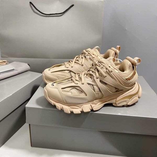 men women casual sports shoes fashion track 3 sneaker beige recycled mesh nylon sneakers r couples platform runners trainers shoe with box s, Black
men women casual sports shoes fashion track 3 sneaker beige recycled mesh nylon sneakers r couples platform runners trainers shoe with box s, Black