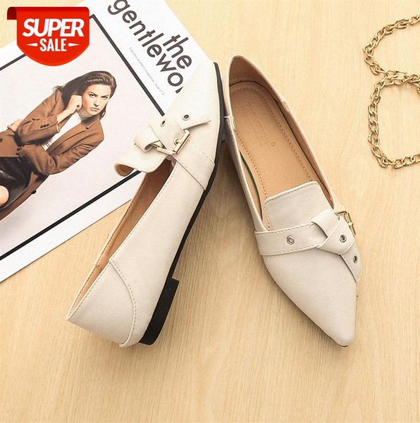 single shoes women's fashion belt buckle korean style pointed flat all-match one-step loafers women #w68r
single shoes women's fashion belt buckle korean style pointed flat all-match one-step loafers women #w68r