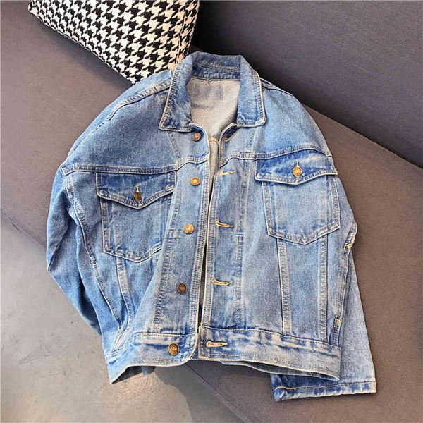semfri blue denim women loose style oversized jeans coat spring autumn new version casual basic jacket 200919, Black;brown
semfri blue denim women loose style oversized jeans coat spring autumn new version casual basic jacket 200919, Black;brown