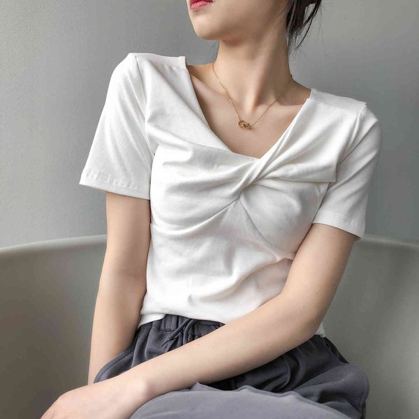 women's t-shirt summer shirt short sleeve v-neck white t-shirts soild color for tees blusa wlqj
women's t-shirt summer shirt short sleeve v-neck white t-shirts soild color for tees blusa wlqj