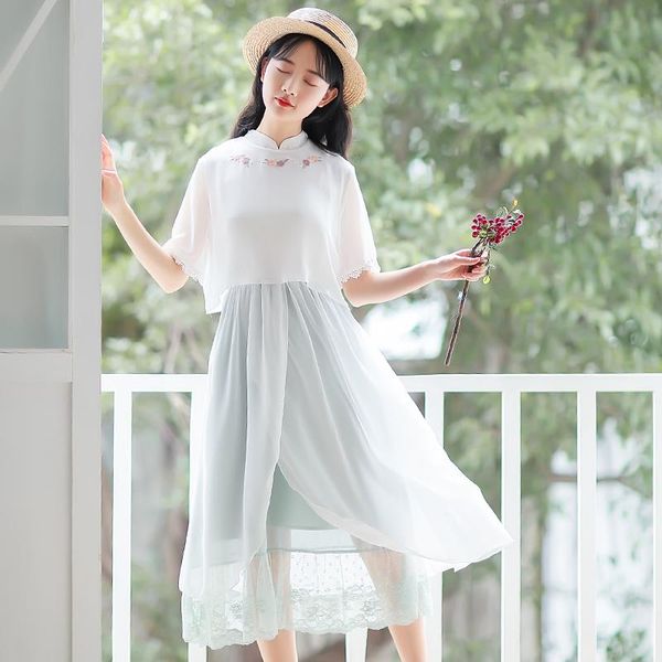 casual dresses french lace stitching short-sleeved chiffon vintage dress women summer 2021 ladies flower embroidery sweet hanfu female vesti, Black;gray
casual dresses french lace stitching short-sleeved chiffon vintage dress women summer 2021 ladies flower embroidery sweet hanfu female vesti, Black;gray