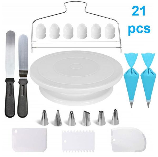 baking & pastry tools 21pcs cake mold turntable decorating kit supplies for decorations pastries and cupcakes accessories
baking & pastry tools 21pcs cake mold turntable decorating kit supplies for decorations pastries and cupcakes accessories