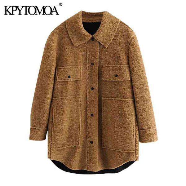 women fashion oversized double-faced faux fur teddy coat vintage long sleeve pocket female outerwear chic overcoat 210420, Black
women fashion oversized double-faced faux fur teddy coat vintage long sleeve pocket female outerwear chic overcoat 210420, Black