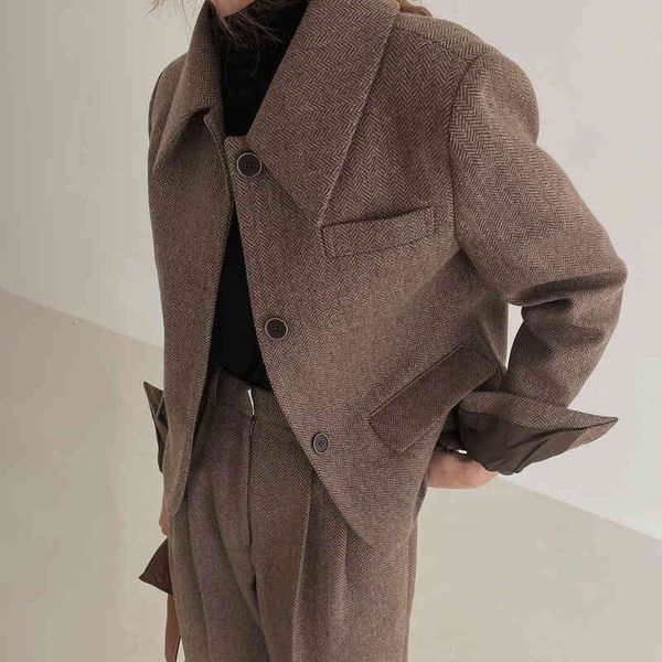 women's two piece pants onalippa set women autumn french retro temperament lapel herringbone woolen coat high waist pleated loose slack, White
women's two piece pants onalippa set women autumn french retro temperament lapel herringbone woolen coat high waist pleated loose slack, White