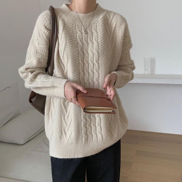women's sweaters fall winter fashion clothing 2022 women warm casual twisted knitted pullover jumper crew neck long sleeve loose sw, White;black
women's sweaters fall winter fashion clothing 2022 women warm casual twisted knitted pullover jumper crew neck long sleeve loose sw, White;black
