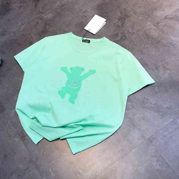 2022 factory wholesale new 21 summer we11 cartoon laser print women's t-shirt with round neck and loose casual short sleeve for lovers, White
2022 factory wholesale new 21 summer we11 cartoon laser print women's t-shirt with round neck and loose casual short sleeve for lovers, White