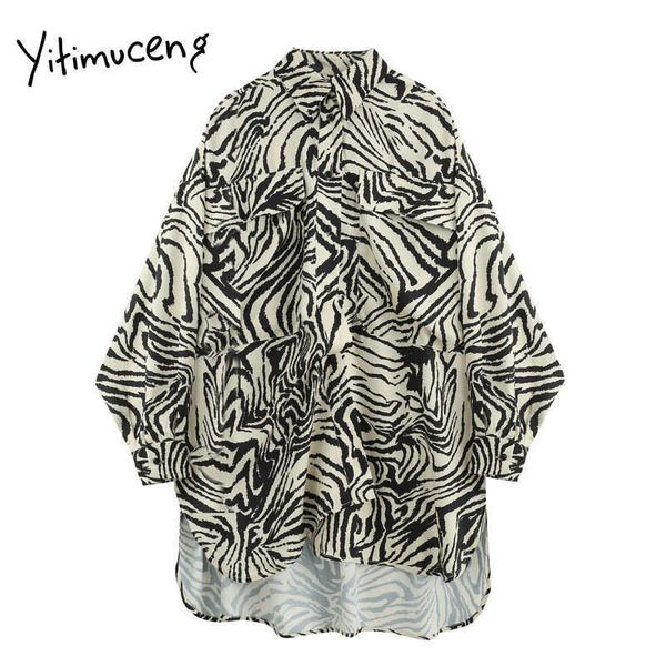 yitimuceng striped blouse women long sleeve button up casual shirts straight spring turn-down collar irregular 210601, White
yitimuceng striped blouse women long sleeve button up casual shirts straight spring turn-down collar irregular 210601, White