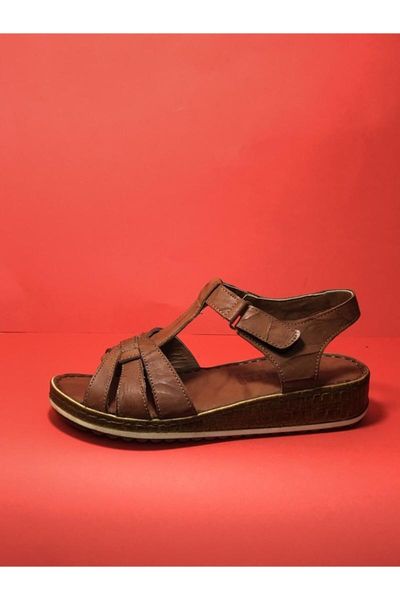 sandals women tan leather orthopedic, Black