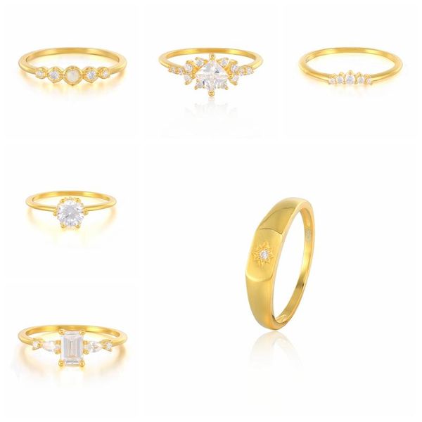 cluster rings canner 925 sterling silver women's ring with white cz zircon delicate jewelry for engagement gifts women bague femme, Golden;silver
cluster rings canner 925 sterling silver women's ring with white cz zircon delicate jewelry for engagement gifts women bague femme, Golden;silver