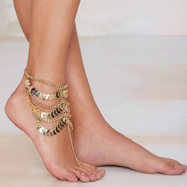 anklets 1 pcs vintage exaggerate gold color multilayer tassel chain toe rings ankle for women 2021 fashion beach foot jewelry, Red;blue
anklets 1 pcs vintage exaggerate gold color multilayer tassel chain toe rings ankle for women 2021 fashion beach foot jewelry, Red;blue