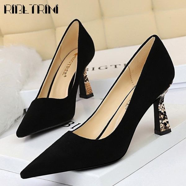 classic ladies elegant shallow flock shoes woman office pointed toe pumps women high heels dress, Black
classic ladies elegant shallow flock shoes woman office pointed toe pumps women high heels dress, Black