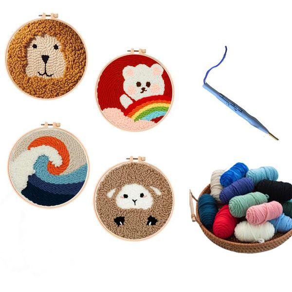 cartoon animal punch needle embroidery starter kits with frame yarn cross stitch set needlework wool work sewing art home decor other arts a
cartoon animal punch needle embroidery starter kits with frame yarn cross stitch set needlework wool work sewing art home decor other arts a