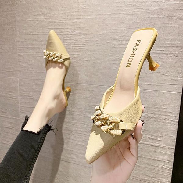 slippers casual shoes woman 2021 med pantofle heeled mules rivet cover toe loafers luxury high thin pointed rubber metal dec, Black
slippers casual shoes woman 2021 med pantofle heeled mules rivet cover toe loafers luxury high thin pointed rubber metal dec, Black