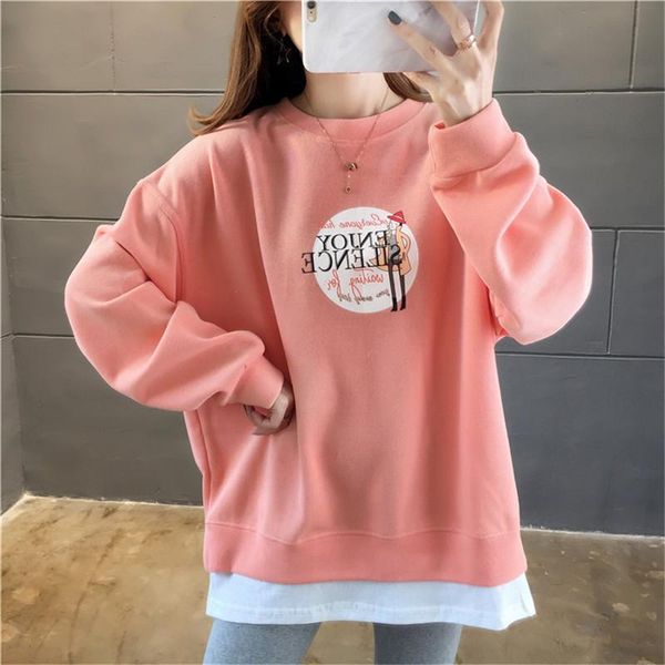women's hoodies & sweatshirts women fashion casual printed females pullover all-match korea style loose fake two pieces plus size ladie, Black
women's hoodies & sweatshirts women fashion casual printed females pullover all-match korea style loose fake two pieces plus size ladie, Black