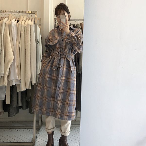 women's trench coats plaid print single breasted women shirt coat autumn long sleeve belt packet female streetwear casual ladies c, Tan;black
women's trench coats plaid print single breasted women shirt coat autumn long sleeve belt packet female streetwear casual ladies c, Tan;black