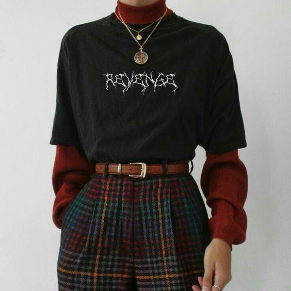 women's t-shirt kuakuayu hjn harajuku aesthetic letter printed revenge grung style gothic egirl edgy cotton short sleeve graphic tee, White
women's t-shirt kuakuayu hjn harajuku aesthetic letter printed revenge grung style gothic egirl edgy cotton short sleeve graphic tee, White