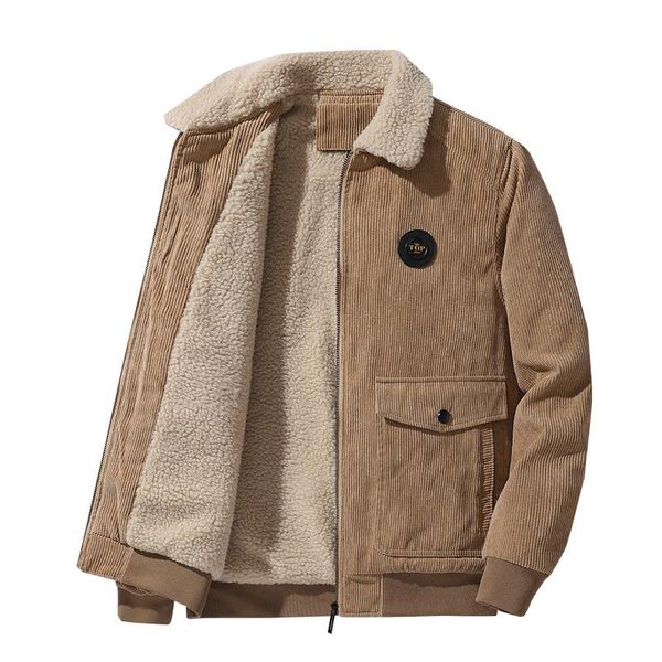 men's jackets men 2021 winter fleece warm thick fashion fur collar corduroy coat autumn outwear military casual jacket, Black;brown
men's jackets men 2021 winter fleece warm thick fashion fur collar corduroy coat autumn outwear military casual jacket, Black;brown
