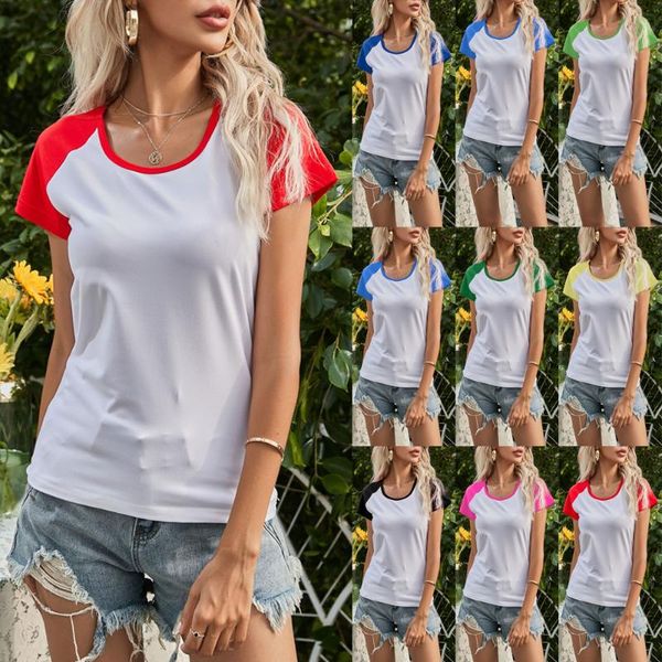 women's t-shirt women fashion t shirt o neck short sleeve patchwork color korean personality raglan streetwear style summer cool, White
women's t-shirt women fashion t shirt o neck short sleeve patchwork color korean personality raglan streetwear style summer cool, White