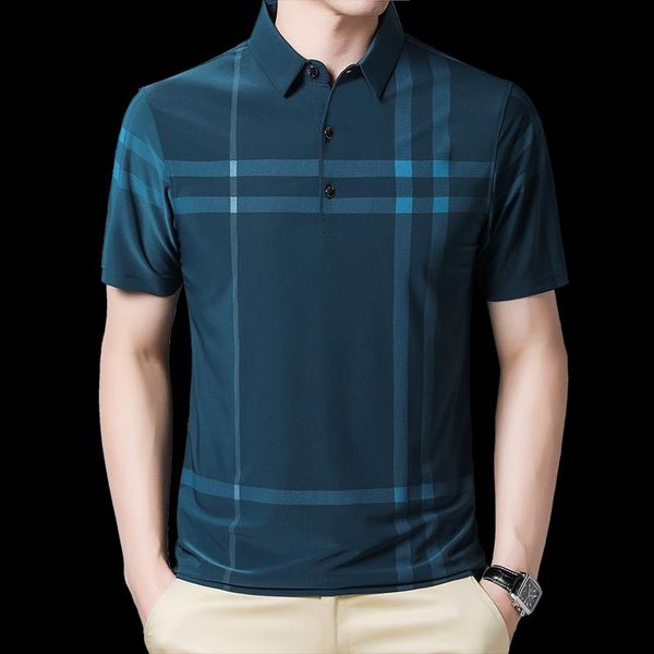men's polos middle-aged business shirt short-sleeved plaid casual loose breathable anti-wrinkle summer ice silk lapel, White;black
men's polos middle-aged business shirt short-sleeved plaid casual loose breathable anti-wrinkle summer ice silk lapel, White;black