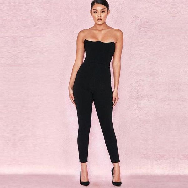 women's jumpsuits & rompers 2021 est summer bandage jumpsuit fashion women sleeveless strapless black bodycon night out club party over, Black;white
women's jumpsuits & rompers 2021 est summer bandage jumpsuit fashion women sleeveless strapless black bodycon night out club party over, Black;white