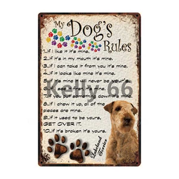 pet warning dog rules better lakeland terrier collie metal sign home decor bar wall art painting 20*30 cm size dg-39
pet warning dog rules better lakeland terrier collie metal sign home decor bar wall art painting 20*30 cm size dg-39