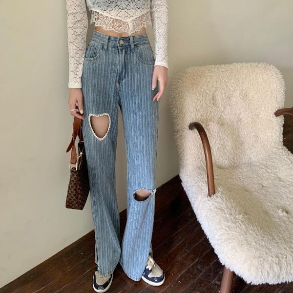 women's jeans love thin women 2021 summer high waist split flared pants loose straight wide-leg, Blue
women's jeans love thin women 2021 summer high waist split flared pants loose straight wide-leg, Blue