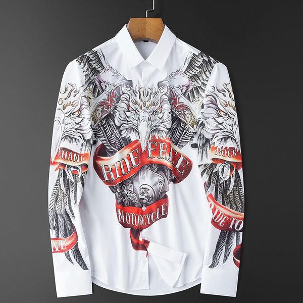 men's casual shirts spring and autumn european fashion brand diamond printing process shirt long sleeve slim lapel, White;black
men's casual shirts spring and autumn european fashion brand diamond printing process shirt long sleeve slim lapel, White;black