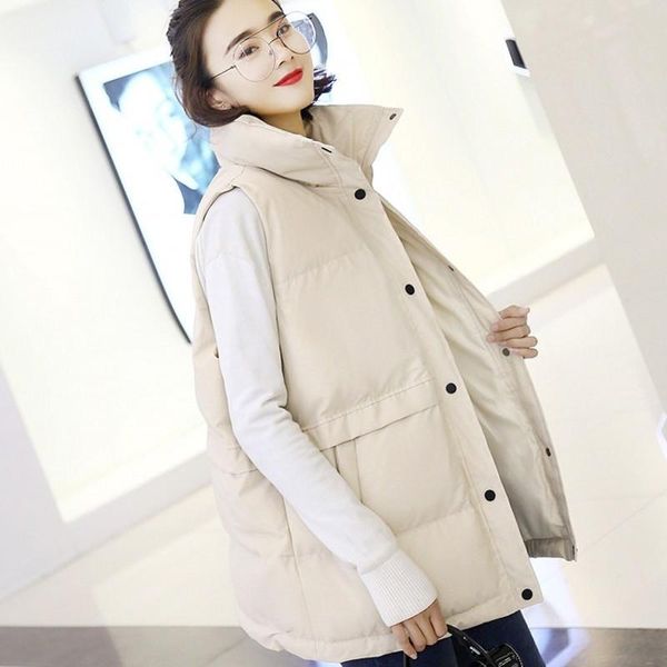 women's vests 2021 autumn and winter women cotton vest white duck down soft warm waistcoat plus size female outwear brand coat, Black;white
women's vests 2021 autumn and winter women cotton vest white duck down soft warm waistcoat plus size female outwear brand coat, Black;white