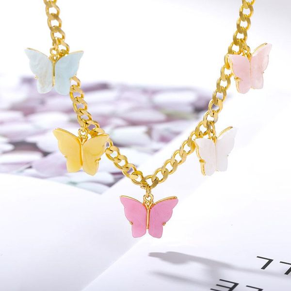 pendant necklaces goth butterfly necklace for women gold stainless steel cubin link chain female sweet christmas jewelry 2021 bff, Silver
pendant necklaces goth butterfly necklace for women gold stainless steel cubin link chain female sweet christmas jewelry 2021 bff, Silver