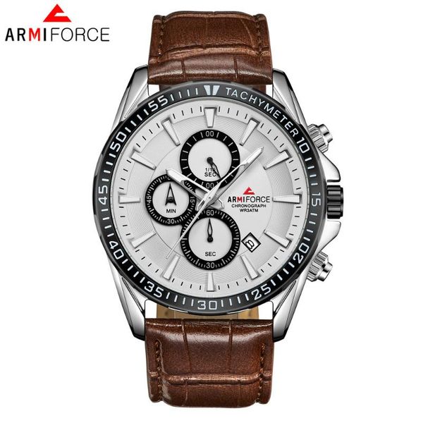 wristwatches armiforce fashion auto date mens quartz wristwatch business leather chronograph watch man watches clock relogio masculino af800, Slivery;brown
wristwatches armiforce fashion auto date mens quartz wristwatch business leather chronograph watch man watches clock relogio masculino af800, Slivery;brown