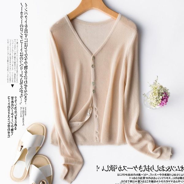 summer ice silk linen cardigan breathable sunscreen jacket v-neck long-sleeved thin female knitted bottoming shirt women's knits & tees, White
summer ice silk linen cardigan breathable sunscreen jacket v-neck long-sleeved thin female knitted bottoming shirt women's knits & tees, White