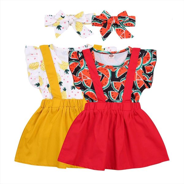 0 3y summer infant baby girls clothes sets 3pcs watermelon pineapple printed t shirts suspender dress headband, White
0 3y summer infant baby girls clothes sets 3pcs watermelon pineapple printed t shirts suspender dress headband, White